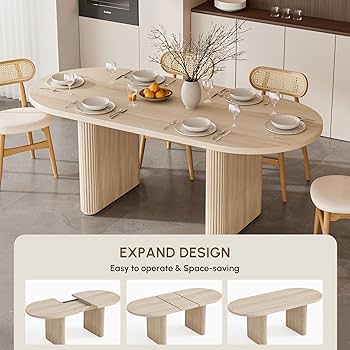 Amazon.com - homary Oval Dining Table for 4-6, 63